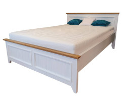 Provensálská postel PAULINE L2P 90x200 cm:bílá
