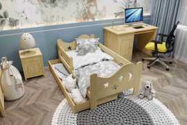Dětská postel Šimon 160x80 cm: šedá