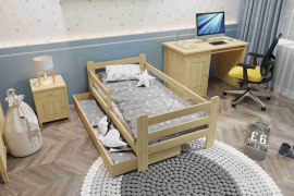 Dětská postel Filip 160x80 cm: šedá
