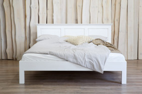 Rustikální postel POPRAD WHITE ACC01 180x200 : bílý vosk