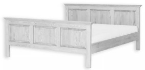 Rustikální postel POPRAD WHITE ACC02 200x200 cm:bílá patina