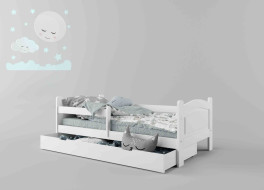 Dětská postel Dominik 160x80 cm: bílá