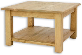 Rustikální konferenční stolek POPRAD MES06A:tmavý vosk