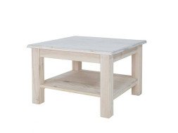Rustikální konferenční stolek POPRAD WHITE MES06A:bílý vosk