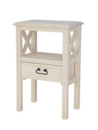 Rustikální stolek POPRAD WHITE MES 15:bílý vosk