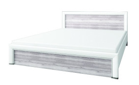OLIVIA postel 140 s úložným prostorem krém / dub ancona