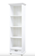 Rustikální knihovna POPRAD WHITE REG102:bílý vosk