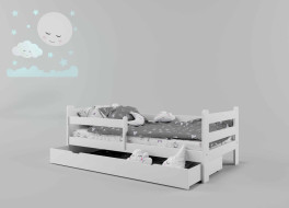 Dětská postel Filip se šuplíkem 90x 200 cm: bílá