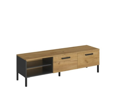 SANTIS TV stolek 2k / 155 dub craft zlatý / antracit