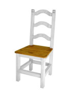 Rustikální židle POPRAD WHITE SIL01:bílý vosk-tmavý vosk
