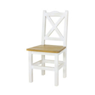 Rustikální židle POPRAD WHITE SIL02:bílá patina-světlý vosk