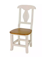 Rustikální židle POPRAD WHITE SIL03:bílá patina-tmavý vosk