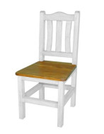 Rustikální židle POPRAD WHITE SIL05:antická bílá-tmavý vosk