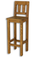 Rustikální barová židle POPRAD SIL10:tmavý vosk