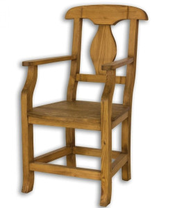 Rustikální židle POPRAD SIL11 s područkami:tmavý vosk