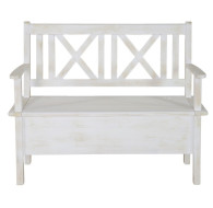 Rustikální lavice POPRAD WHITE SIL13B 100 cm:antická bílá