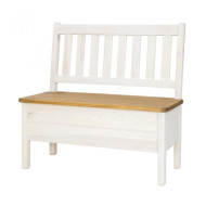 Rustikální lavice POPRAD WHITE SIL14A 150 cm:bílá patina-světlý vosk