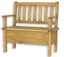 Rustikální lavice POPRAD SIL14B 120 cm:světlý vosk