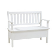 Rustikální lavice POPRAD WHITE SIL14B 150 cm:bílý vosk