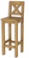 Rustikální barová židle POPRAD SIL23:světlý vosk
