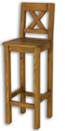 Rustikální barová židle POPRAD SIL23:tmavý vosk