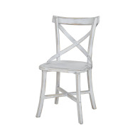 Rustikální židle POPRAD WHITE SIL25:bílá patina