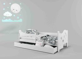 Dětská postel Šimon160x80 cm: bílá
