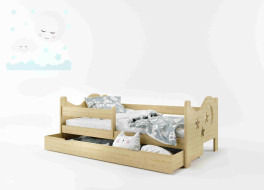 Dětská postel Šimon 160x80 cm:bezbarvý lak