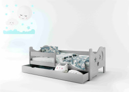 Dětská postel Šimon 160x80 cm: šedá