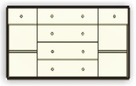 Komoda 28 - 165x91x42cm - borovice