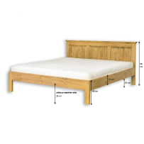 Rustikální postel POPRAD ACC01 200x200:tmavý vosk