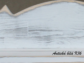Rustikální noční stolek POPRAD WHITE COM115 pravý:antická bílá-tmavý vosk