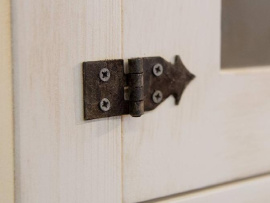 Rustikální noční stolek POPRAD WHITE COM112:bílá patina-světlý vosk