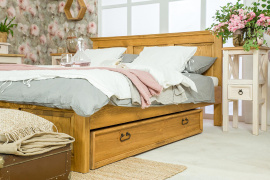 Úložná zásuvka pod postel POPRAD WHITE 98 cm:bílý vosk