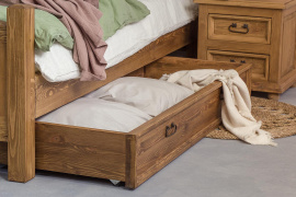Úložná zásuvka pod postel POPRAD WHITE 98 cm:bílý vosk