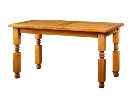 Rustikální jídelní stůl POPRAD MES01B 160x80 cm:světlý vosk
