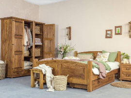 Rustikální jídelní stůl POPRAD MES01B 80x80 cm:tmavý vosk