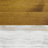 Rustikální jídelní stůl POPRAD WHITE MES13B 140x80 cm:antická bílá-tmavý vosk
