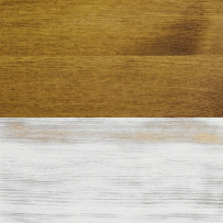 Rustikální stůl POPRAD WHITE LUD01: antická bílá-tmavý vosk