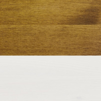 Rustikální konferenční stolek POPRAD WHITE MES07A nohy zdobené:bílý vosk-tmavý vosk