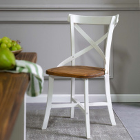Rustikální židle POPRAD WHITE SIL25:bílý vosk-světlý vosk