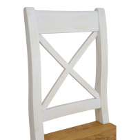 Rustikální židle POPRAD WHITE SIL26:antická bílá-světlý vosk