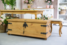 Rustikální lavice POPRAD SIL14B 120 cm:světlý vosk