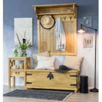 Rustikální lavice POPRAD SIL14B 100 cm:světlý vosk