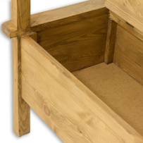 Rustikální lavice POPRAD WHITE SIL13B 150 cm:antická bílá-tmavý vosk