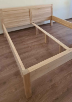 Buková postel RITA 90x200 cm:bezbarvý vosk