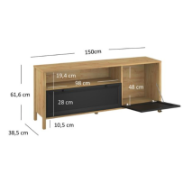 BRANT Tv stolek  1d1s/125  dub craft zlatý