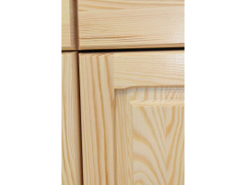 Komoda z borovice D53 133x86x47:bezbarvý lak