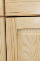 Skříň z borovice S2 90x190x57, šatní tyč: bezbarvý lak Skříň z borovice S2 90x190x57, šatní tyč: bezbarvý lak