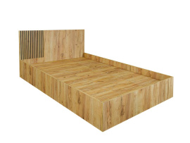 Piano postel s roštem 120x200cm zlatý dub/černá
